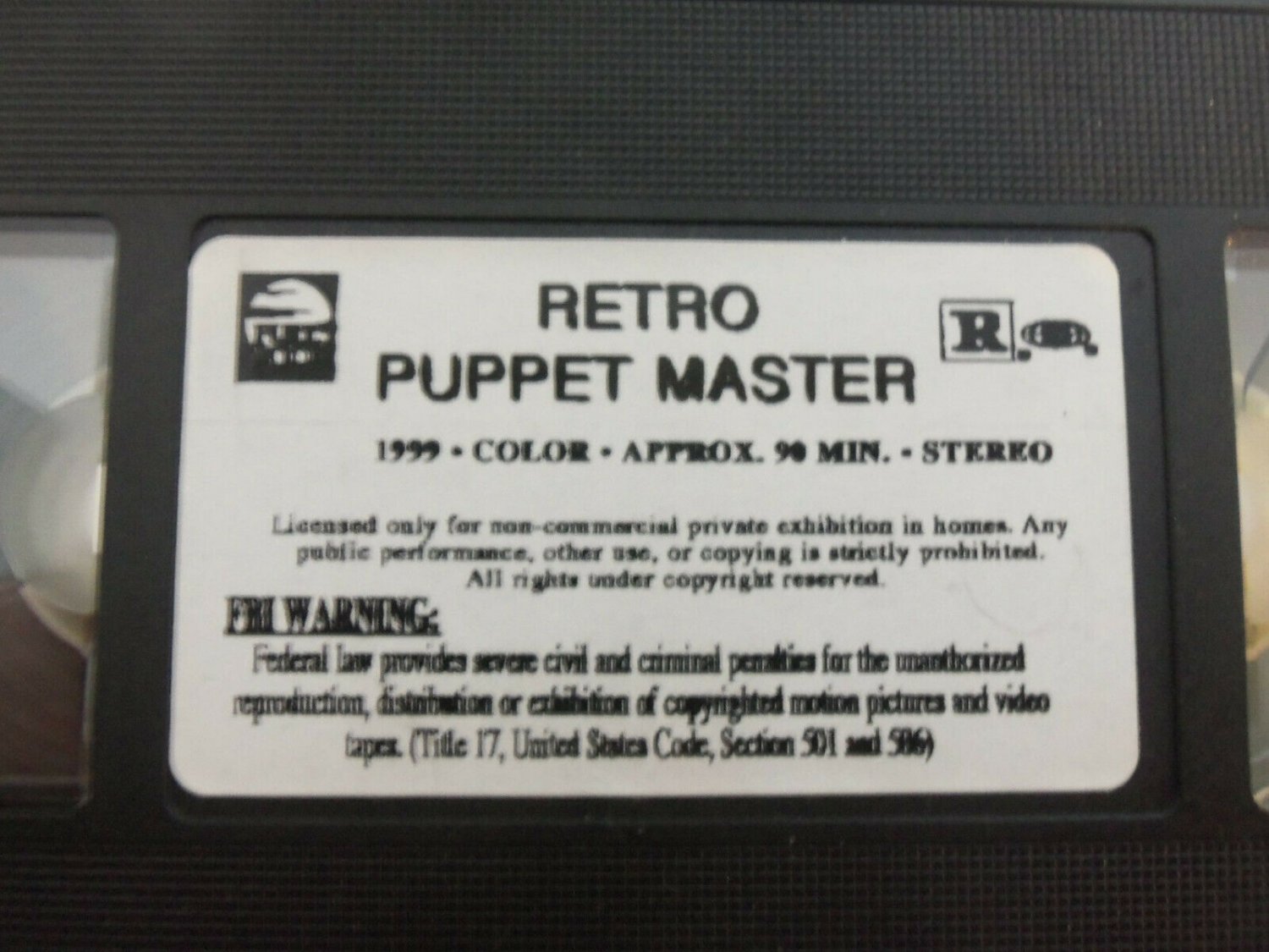 Retro Puppet Master VHS 1999 Tape Movie Video OOP Horror