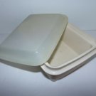 Vintage TUPPERWARE Freeze n Save Ice Cream Keeper Rectangle 9x7 Cream Color