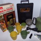 Vintage Montgomery Ward KAR-'N-HOME Portable 120/12V Coffee Maker Travel Kit