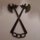 Antique The Odd Fellows Warden Subordinate Lodge Brass Jewel Ax and Three Links Antique The Odd Fellows Warden Subordinate Lodge Brass Jewel Ax and Three Links