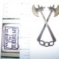Antique The Odd Fellows Warden Subordinate Lodge Brass Jewel Ax and Three Links
