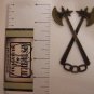 Antique The Odd Fellows Warden Subordinate Lodge Brass Jewel Ax and Three Links