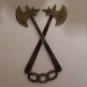 Antique The Odd Fellows Warden Subordinate Lodge Brass Jewel Ax and Three Links