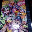 RARE Vintage Wildcats 1993 Calendar Comic Poster Jim Lee Scott Williams 24"x36"