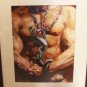Julie Bell Signed Autographed Nude Fantasy Art Print Matted and Framed 13.5x16.5