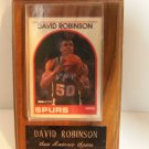 1989 NBA Hoops David Robinson ROOKIE San Antonio Spurs #310 Basketball Card Plaq