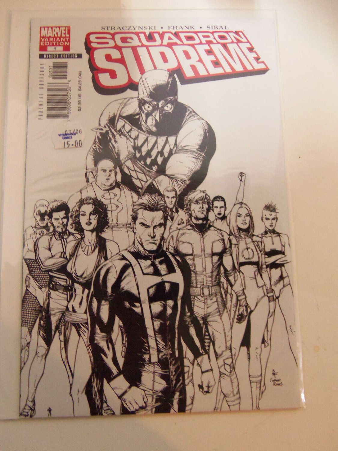 Marvel Comics 2006 Squadron Supreme Vol II #1 Gary Frank 1:35 B&W Variant NM/MNT