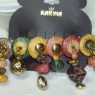 Vintage Karina Barrette Beaded with Dangles New condition Multi color
