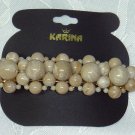 Karina Brand hand beaded full size barrette marbelized look beads