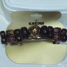 Karina Dark Olive Green beaded barrette