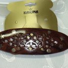 Karina Brand Moon and Stars Wood cut out Full size Barrette Vintage