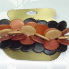 Karina Brand Wood Beaded full size Barrette multicolor