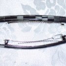 Chic Extra Long 4 inch thin acrylic barrette in black and gray