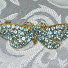 Blue Rhinestone Hair Jewelry Full Size Barrette