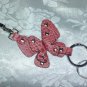 ITALY Nannini Pink Leather Key Chain Hand Bag Purse Clip Authentic