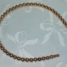 Bronze color hand beaded headband flex band hair band