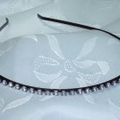 Clear 4mm Rhinestone Diva Headband hair band black band new