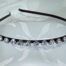 Sparkling Rhinestone Diva Headband black band hair band BLING