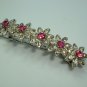 Pink Swarovski crystal elements clip style hair barrette