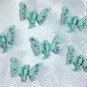 Ocean color rhinestone mini butterfly enamedled set of 6 hair clip claws