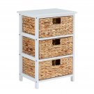White Nightstand with 3 Drawers, Bedside Tables for Hallway, Accent End Table Bedroom