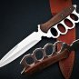 Custom Handmade D2 Steel 15 " Hunting Fix Blade Dagger Knife + sheath