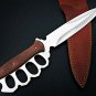 Custom Handmade D2 Steel 15 " Hunting Fix Blade Dagger Knife + sheath