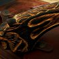 AA-1315 Custom Hand Forged Handmade Carved Carbon Steel Axe With Sheath.
