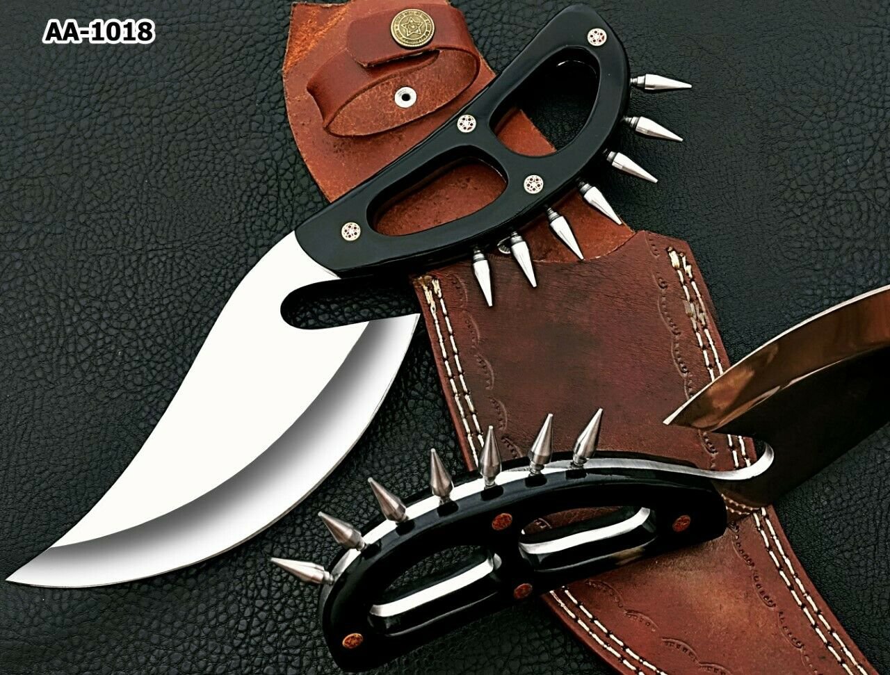 Custom Handmade D2 Steel 12" Fixed Blade Rambo Knife Black Acrylic Handle+Sheath