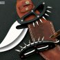 Custom Handmade D2 Steel 12" Fixed Blade Rambo Knife Black Acrylic Handle+Sheath