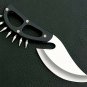 Custom Handmade D2 Steel 12" Fixed Blade Rambo Knife Black Acrylic Handle+Sheath