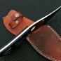 Custom Handmade D2 Steel 12" Fixed Blade Rambo Knife Black Acrylic Handle+Sheath