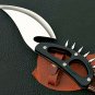 Custom Handmade D2 Steel 12" Fixed Blade Rambo Knife Black Acrylic Handle+Sheath