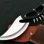 Custom Handmade D2 Steel 12" Fixed Blade Rambo Knife Black Acrylic Handle+Sheath