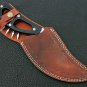 Custom Handmade D2 Steel 12" Fixed Blade Rambo Knife Black Acrylic Handle+Sheath