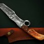 AA-1312 Custom Damascus steel 14" Handmade Tracker Knife Wood Handle With Sheath