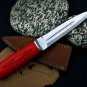 AA-1342 Custom D2 steel 10.5" Handmade Dagger Knife Wood Handle With Sheath
