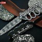 AA-1330 Custom D2 steel With Acid Etching 15"Handmade Dagger Knife Resin Handle