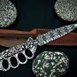 AA-1330 Custom D2 steel With Acid Etching 15"Handmade Dagger Knife Resin Handle