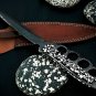 AA-1330 Custom D2 steel With Acid Etching 15"Handmade Dagger Knife Resin Handle