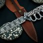 AA-1330 Custom D2 steel With Acid Etching 15"Handmade Dagger Knife Resin Handle