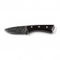 BEAUTIFUL HANDMADE DAMASCUS SKINNER KNIFE WOODEN HANDLE WITH LEATHER SHEATH....