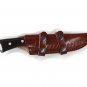 BEAUTIFUL HANDMADE DAMASCUS SKINNER KNIFE WOODEN HANDLE WITH LEATHER SHEATH....