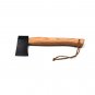 HANDMADE STEEL AXE POWDER COATING BLADE WOODEN HANDLE WITH LEATHER SHEATH