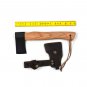 HANDMADE STEEL AXE POWDER COATING BLADE WOODEN HANDLE WITH LEATHER SHEATH