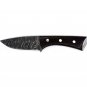 BEAUTIFUL HANDMADE DAMASCUS SKINNER KNIFE WOODEN HANDLE WITH LEATHER SHEATH.