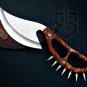 Custom Handmade D2 Steel 12" Fixed Blade Rambo Knife Black Acrylic Handle+Sheath