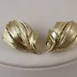 VINTAGE EARRINGS Lisner Golden Tulip Flowers Clips Signed