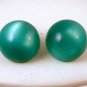 VINTAGE EARRINGS Moonglow Glowing Green Thermo Domes