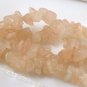 VINTAGE NECKLACE Genuine Rose Quartz Nugget Stone Beads 30"
